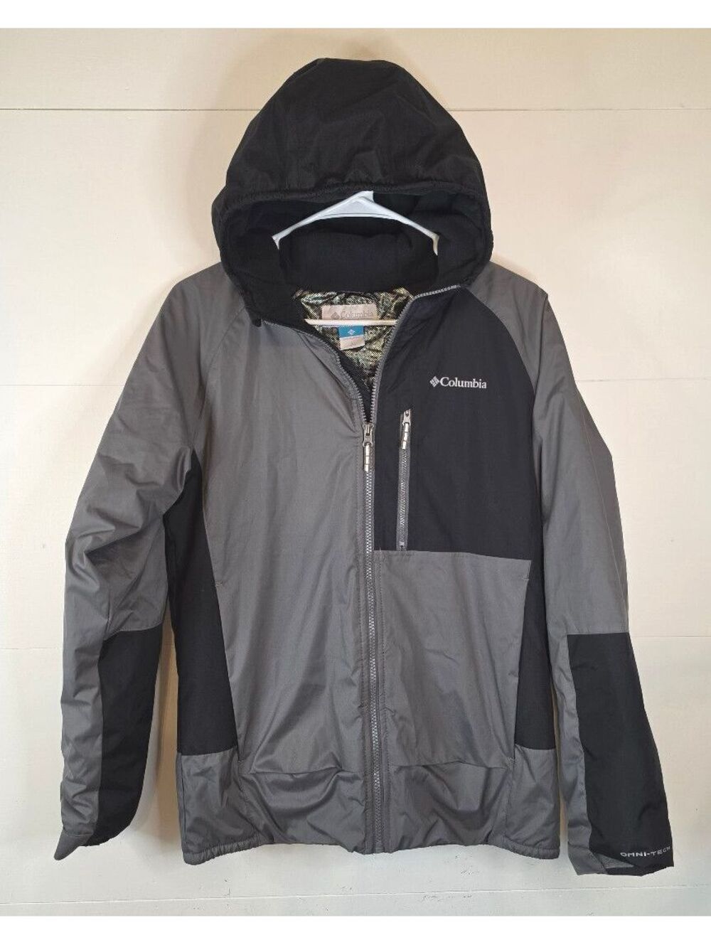 Columbia Boys "Snow Problem" Jacket Gray Blk Sz Lrg 14/16 Winter Ski Coat, #149